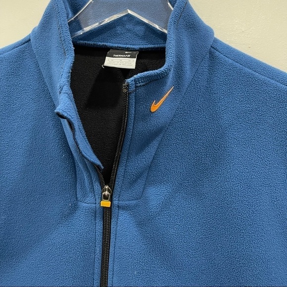 Nike Vintage Fleece Dark Blue Vest Jacket Full Zip - Picture 4 of 9